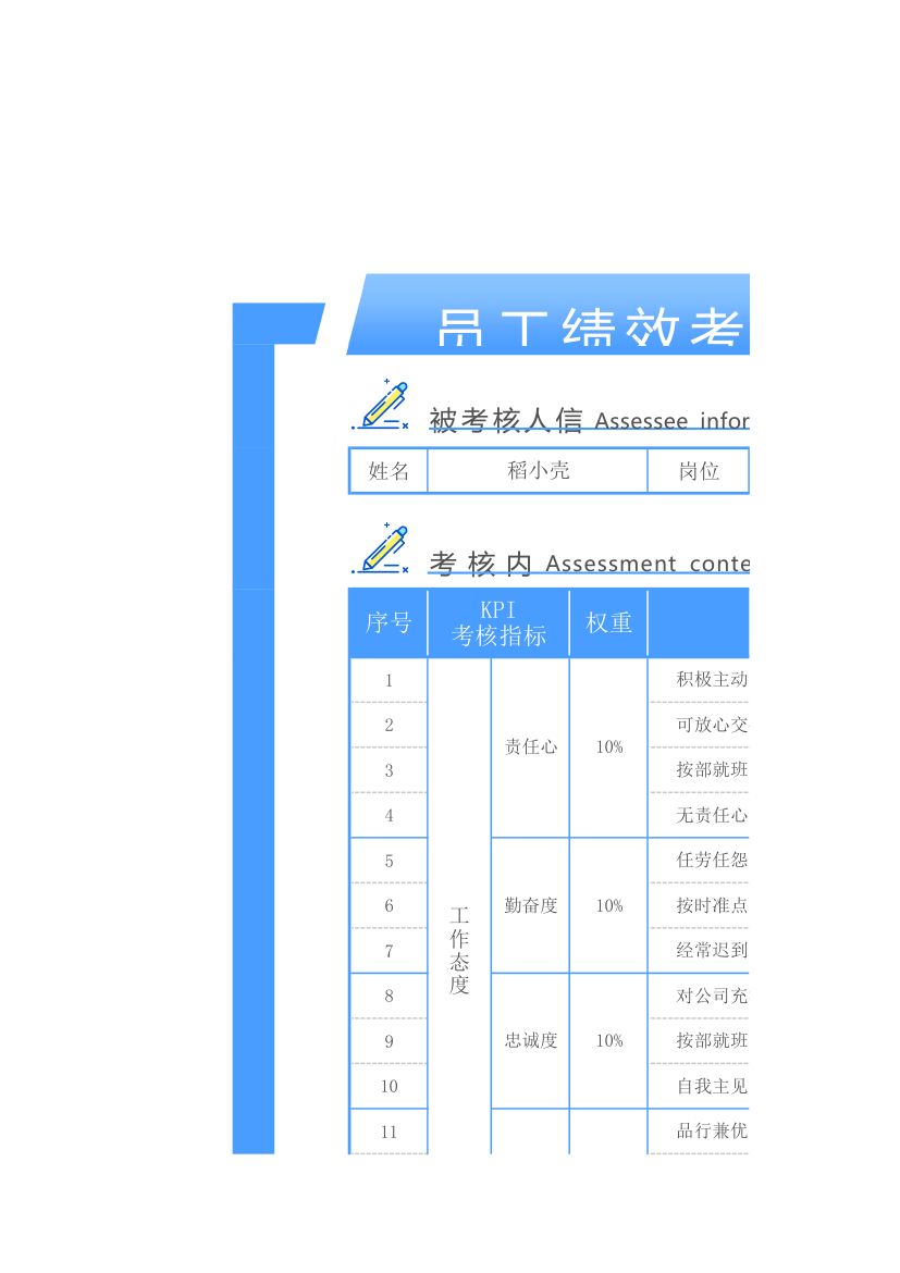 员工绩效考核表.xlsx