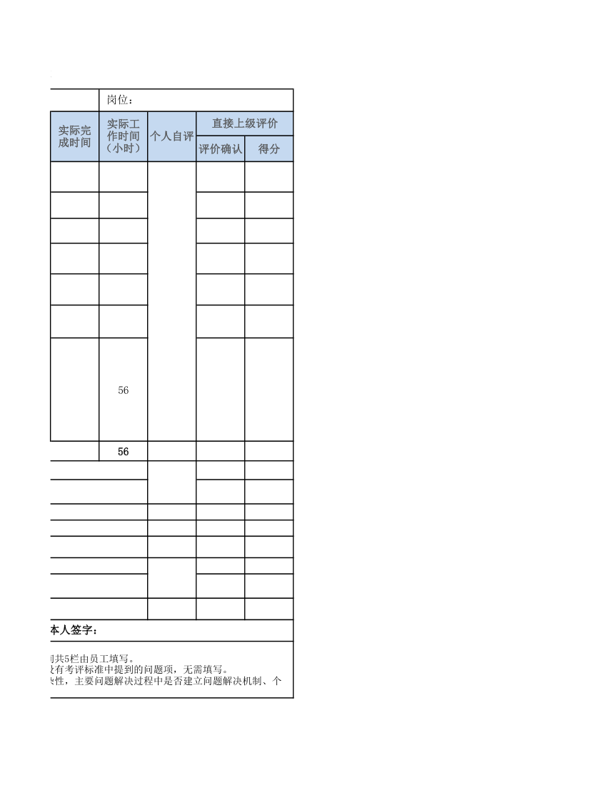 部门B类员工月度履职情况考评表.xlsx第2页