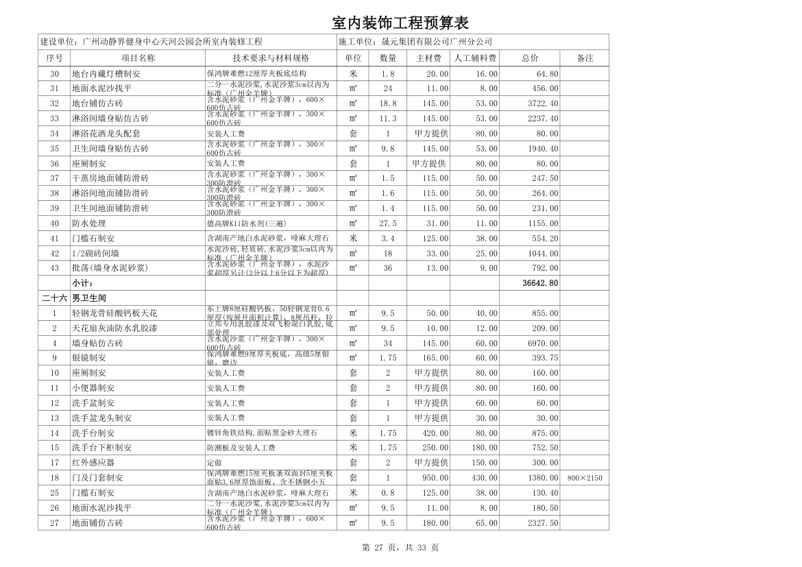 室内装修预算材料价格超详细而且材料巨多.xls第27页