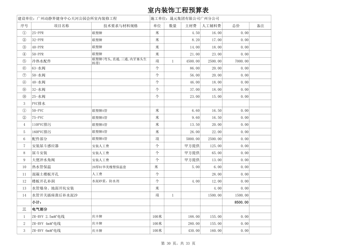 室内装修预算材料价格超详细而且材料巨多.xls第30页