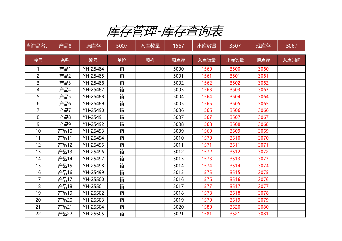 库存管理-库存查询表.xlsx