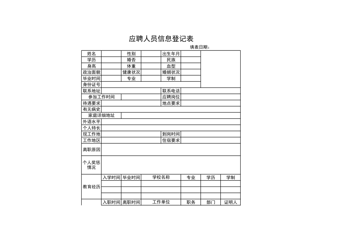 应聘人员信息登记表.xls