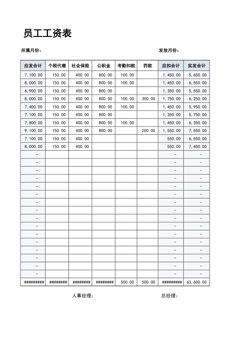 工资表-薪酬管理.xlsx第2页