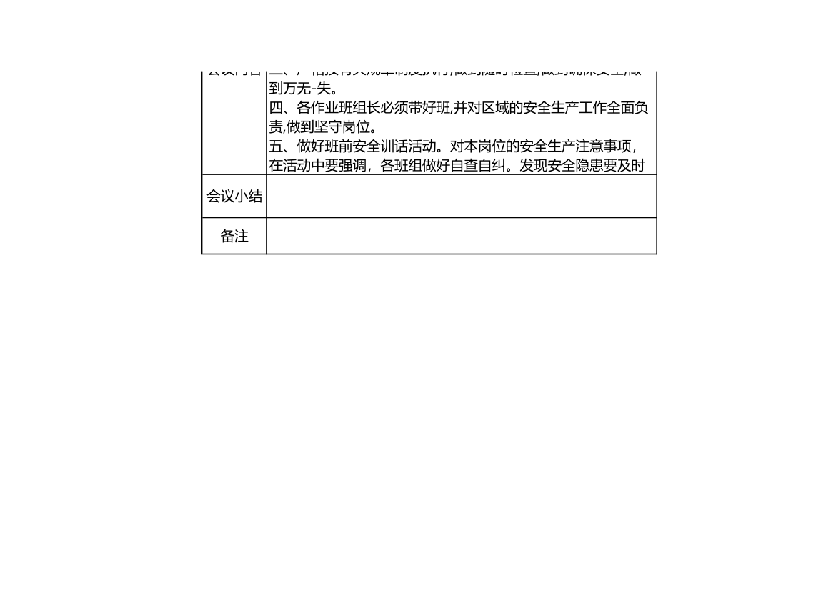 安全会议记录表.xls第2页