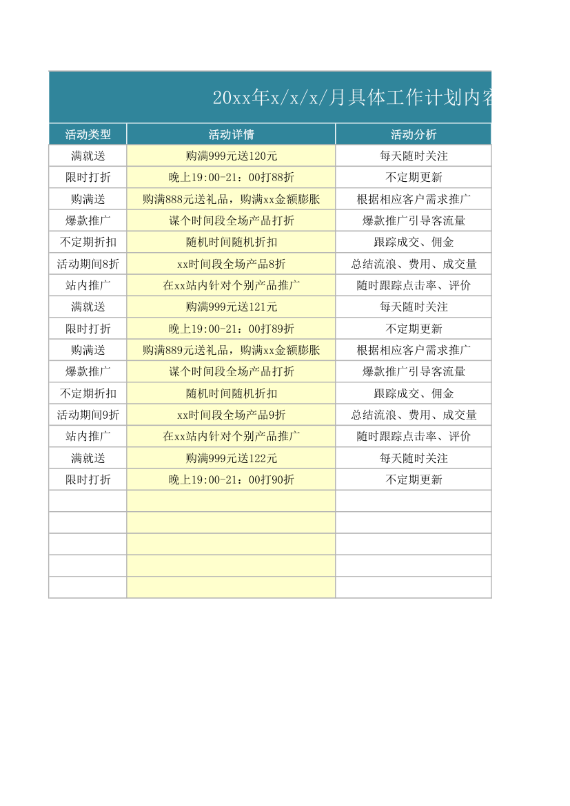 电商推广运营计划.xlsx第2页