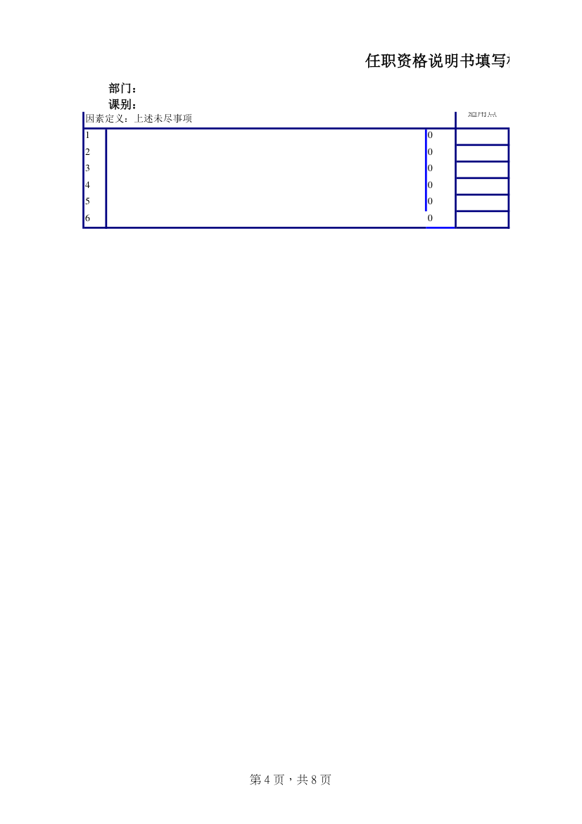 任职资格说明书填写模版.xls第4页