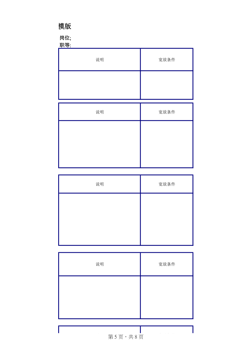 任职资格说明书填写模版.xls第5页