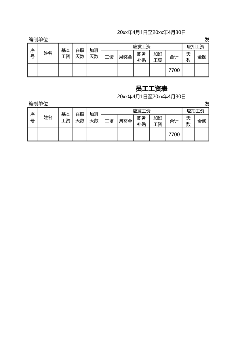 员工工资条.xls第2页