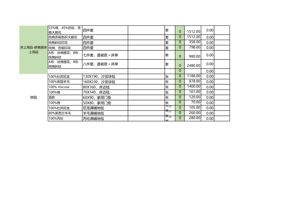 软装材料试算清单.xlsx第7页