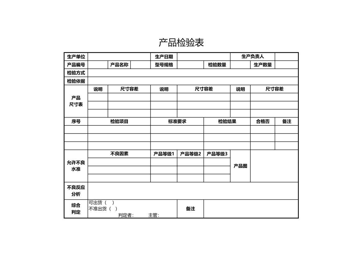 产品检验表.xlsx第1页