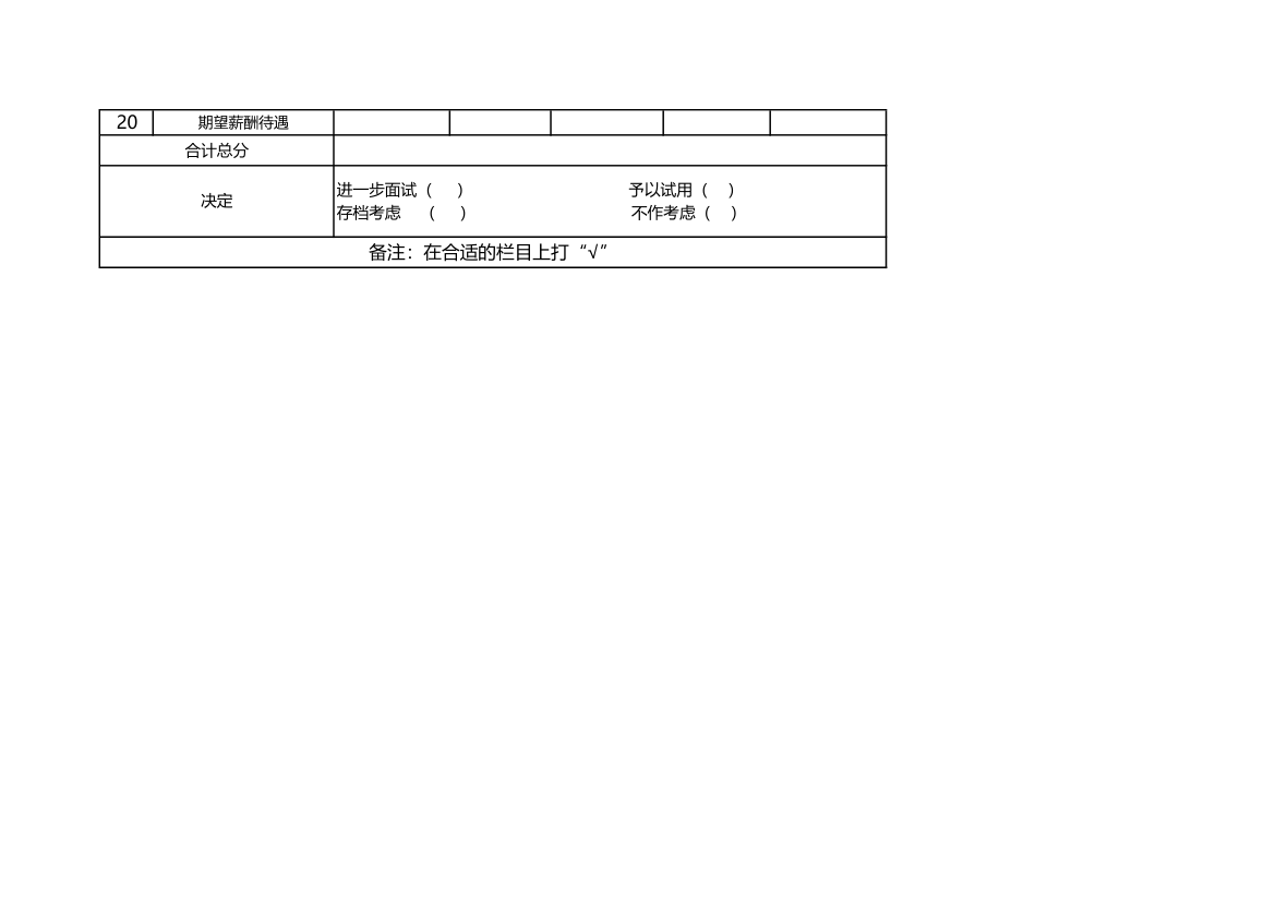 面试评估表.xlsx第2页