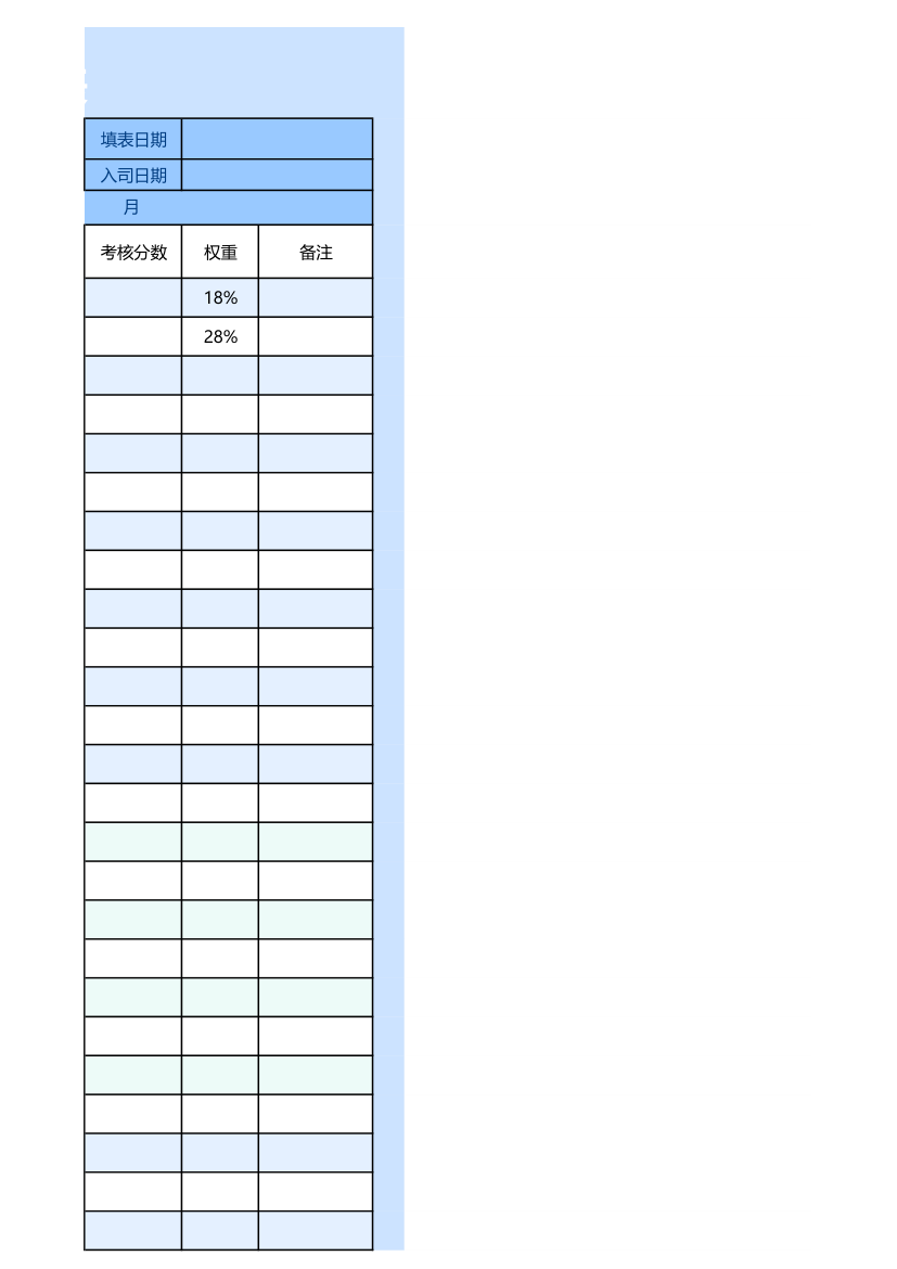 蓝色系岗位绩效考核表 .xlsx第3页