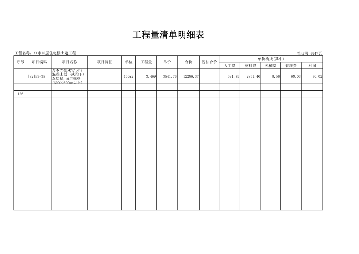 18层住宅楼土建工程量清单明细表.xls第47页