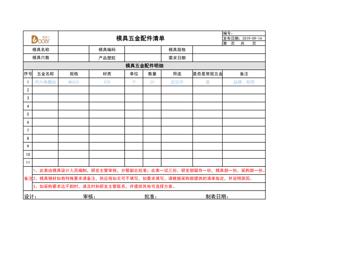 模具五金配件清单.xlsx第1页