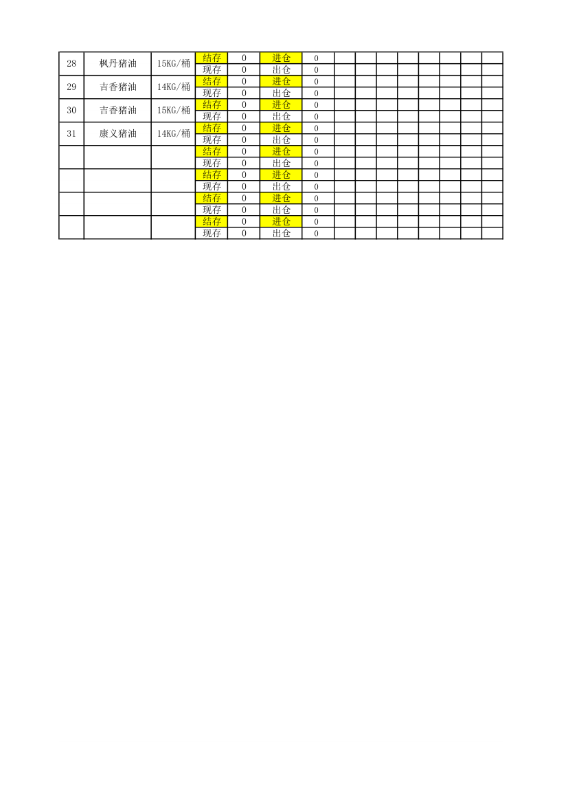 仓储仓库库存管理表.xlsx第2页