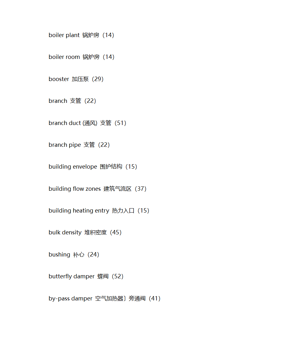 暖通专业英语词汇第12页