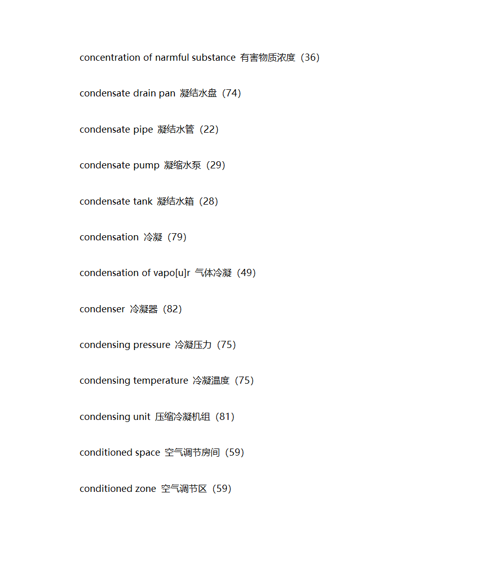 暖通专业英语词汇第18页