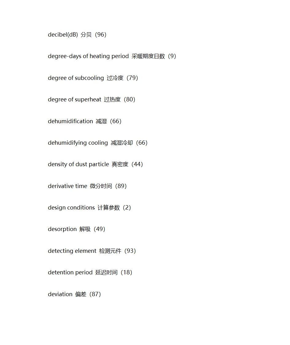 暖通专业英语词汇第23页