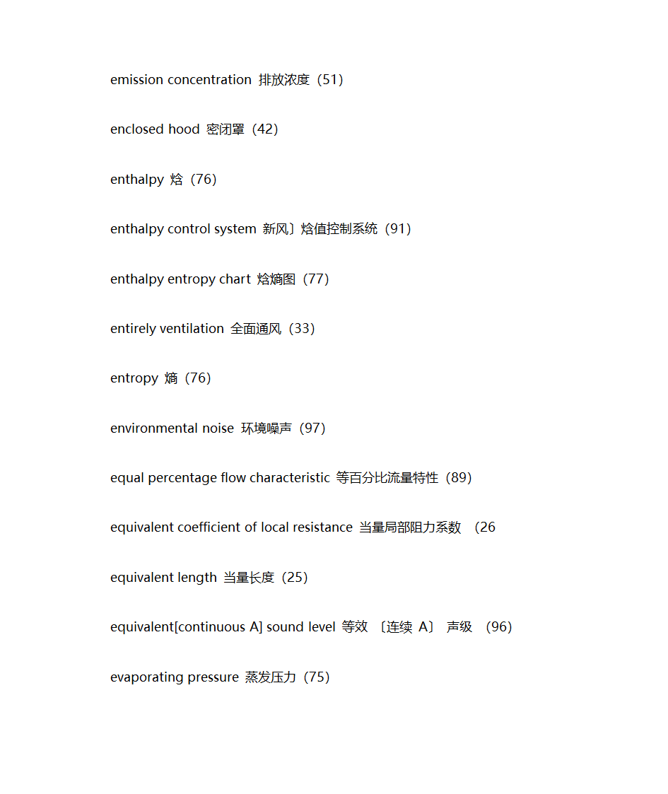 暖通专业英语词汇第30页