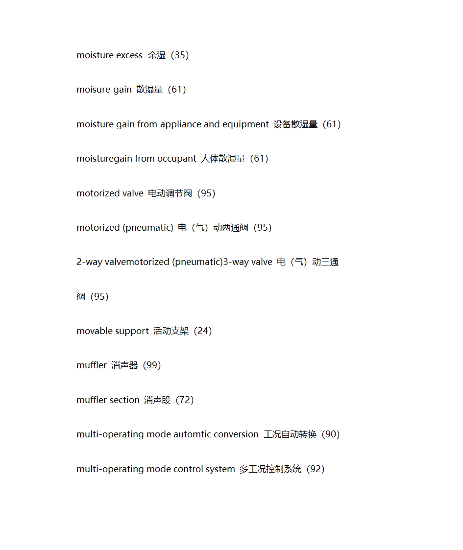 暖通专业英语词汇第55页