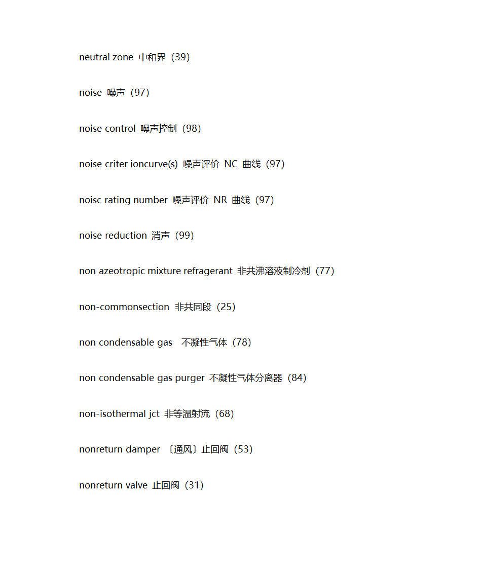 暖通专业英语词汇第57页