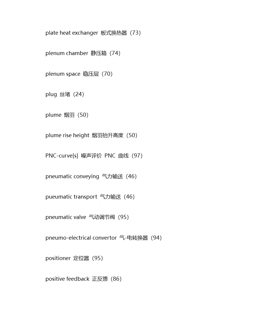 暖通专业英语词汇第66页