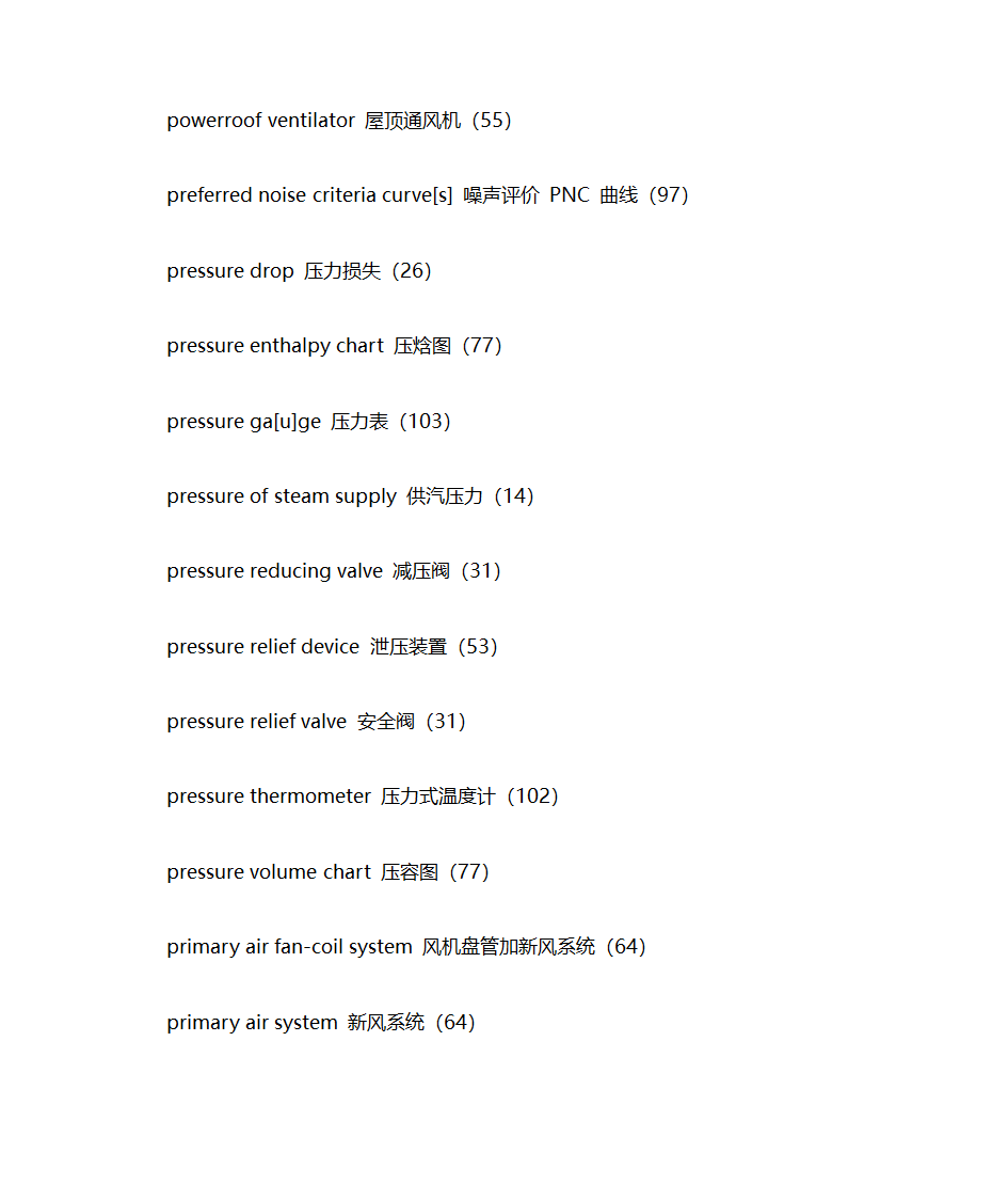 暖通专业英语词汇第67页