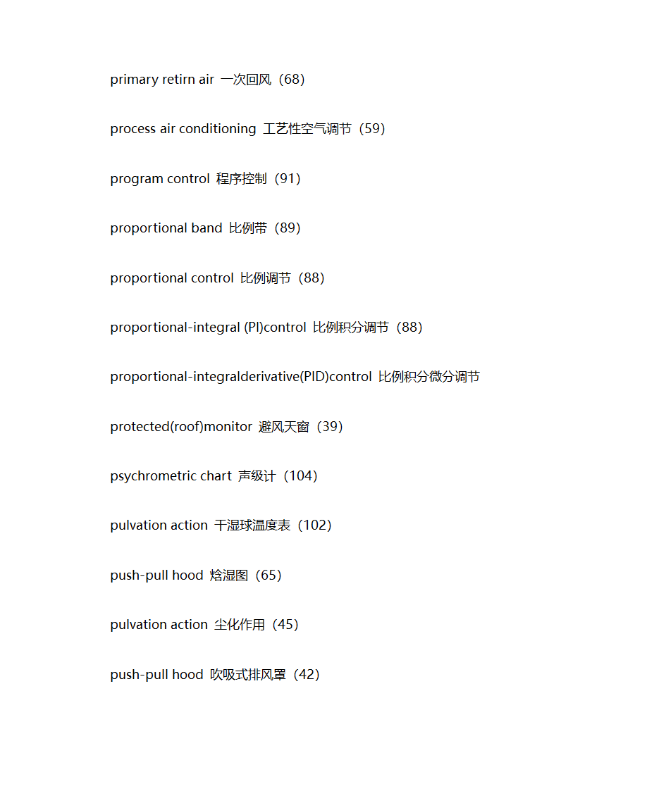 暖通专业英语词汇第68页