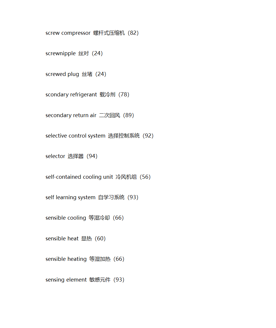 暖通专业英语词汇第75页