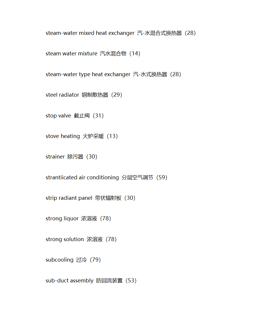 暖通专业英语词汇第84页