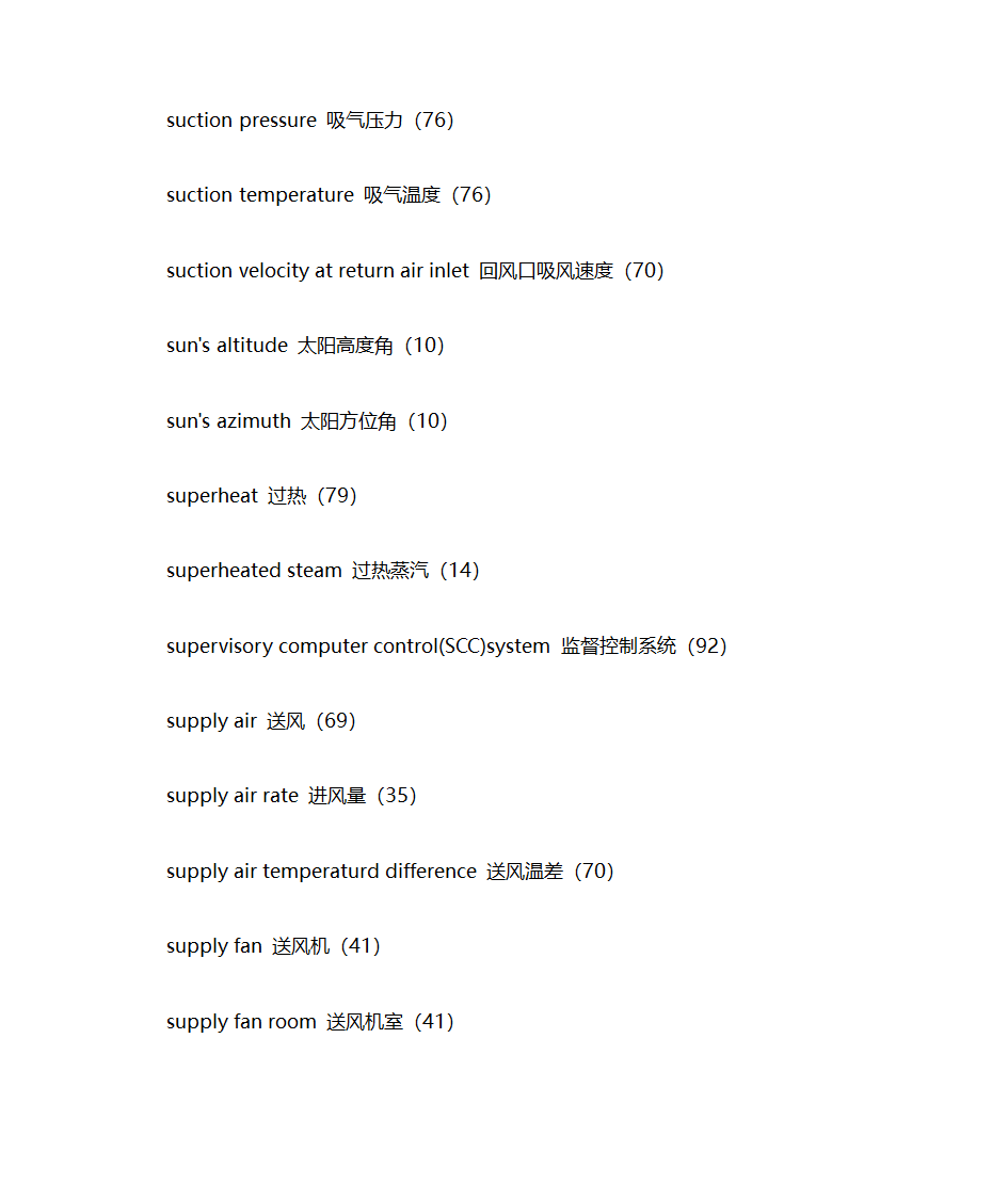 暖通专业英语词汇第85页