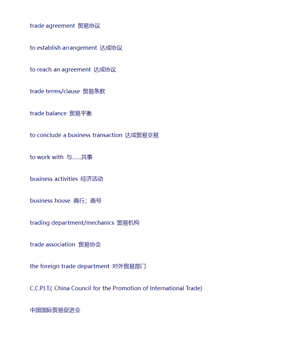 商贸英语词汇大全第21页