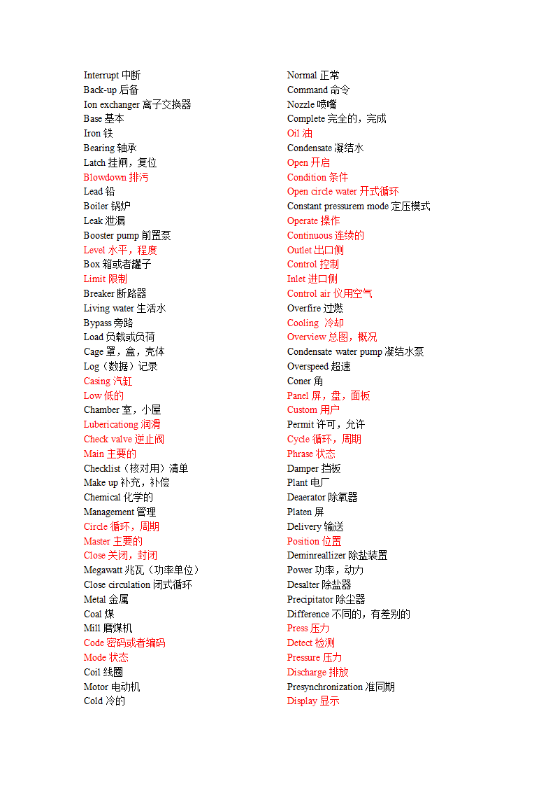 DCS+常用英语词汇第3页