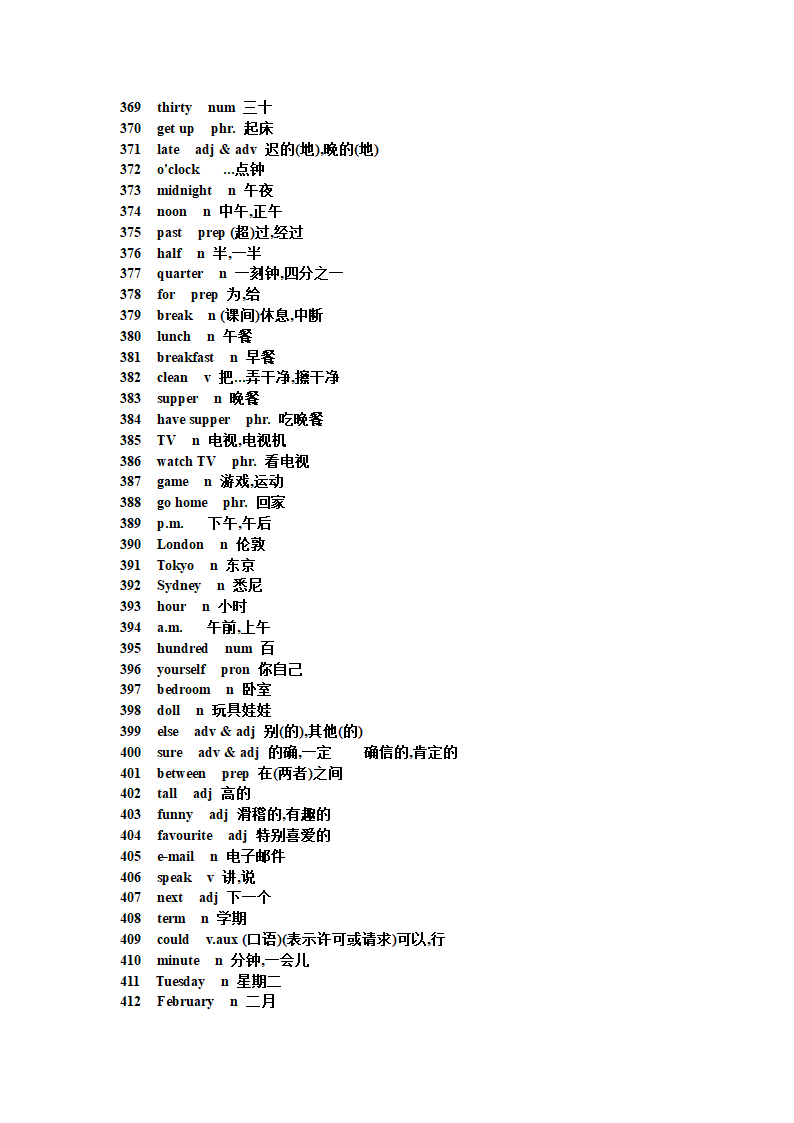 初中英语短语句型单词第24页