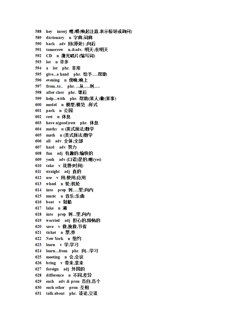 初中英语短语句型单词第29页