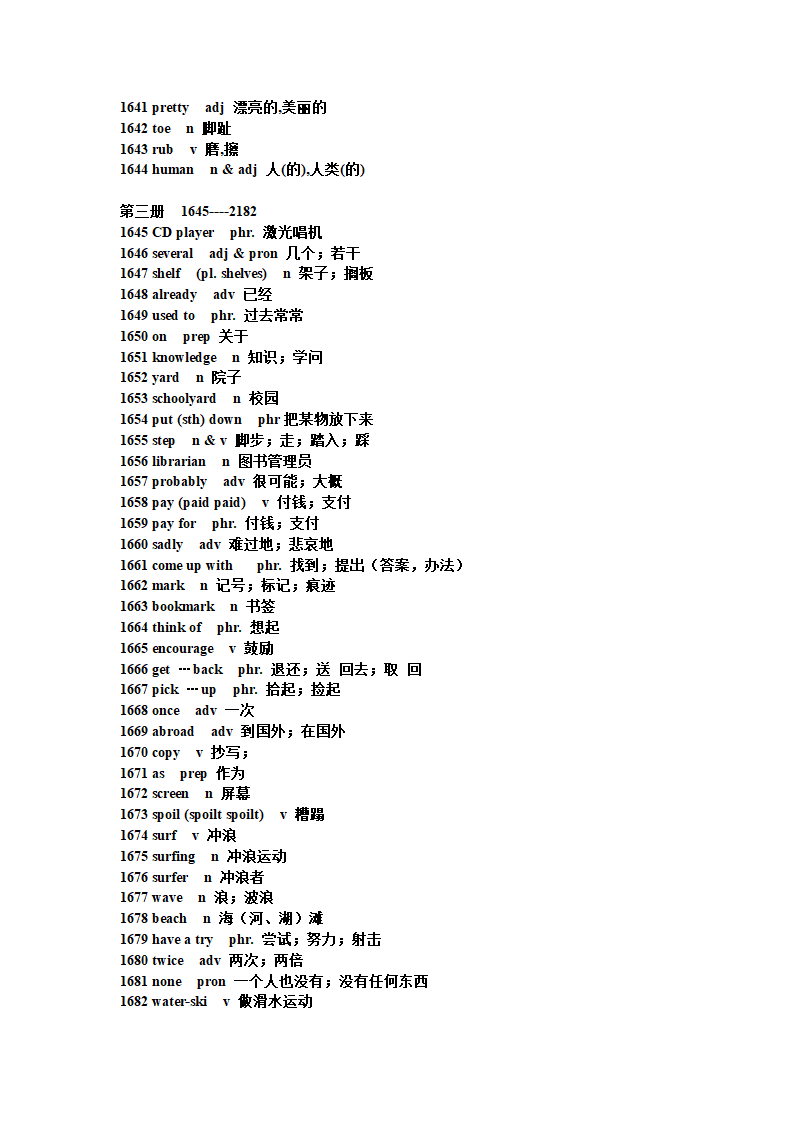 初中英语短语句型单词第53页