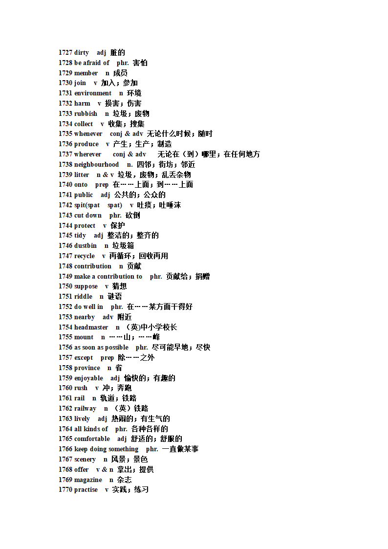 初中英语短语句型单词第55页