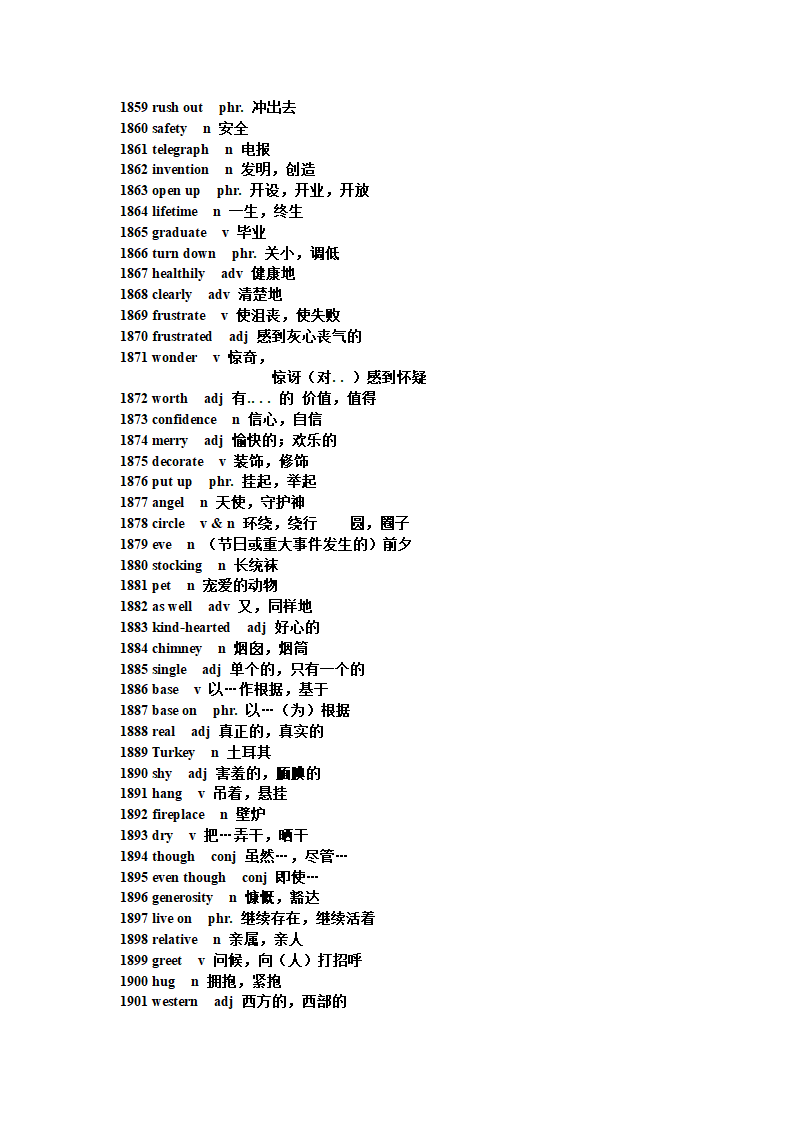 初中英语短语句型单词第58页