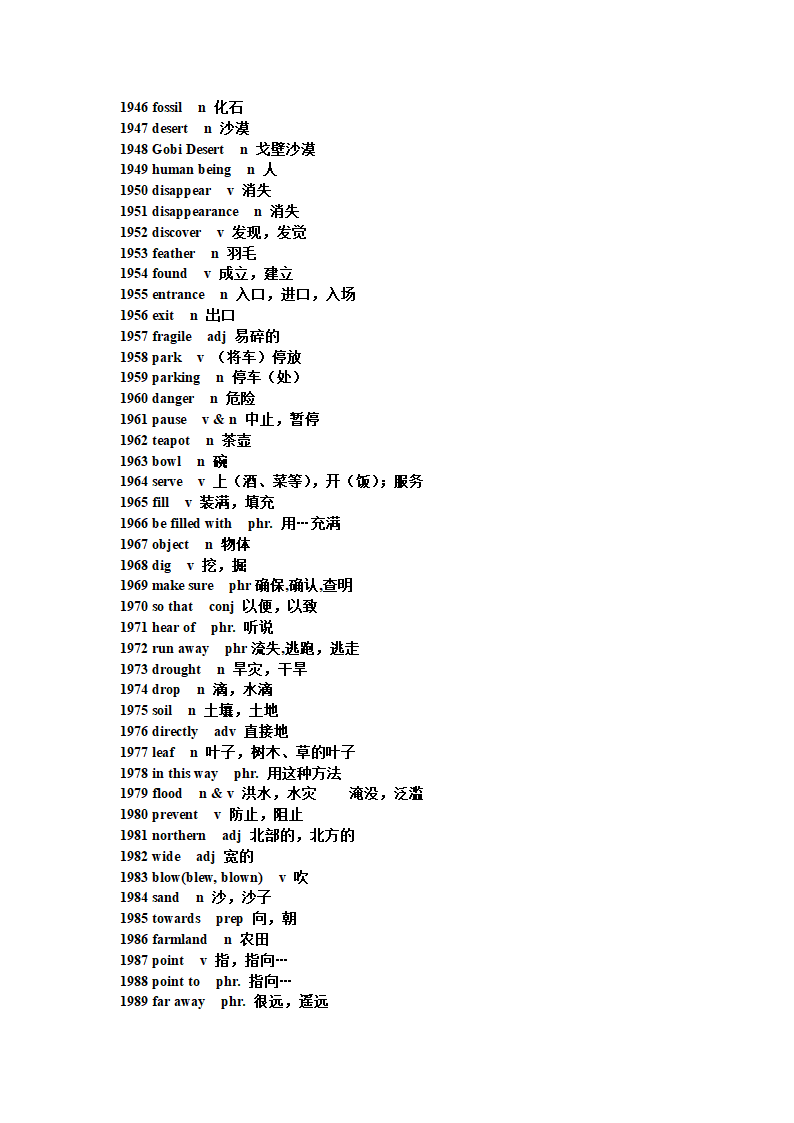 初中英语短语句型单词第60页