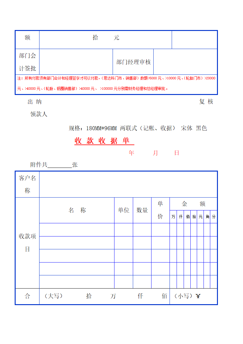 费用报销单表格第4页