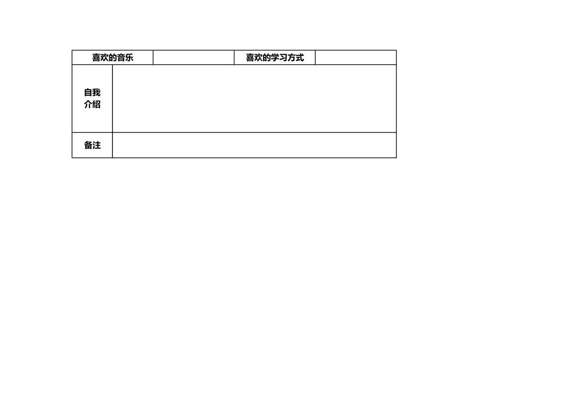 学生自我简介表.xlsx第2页