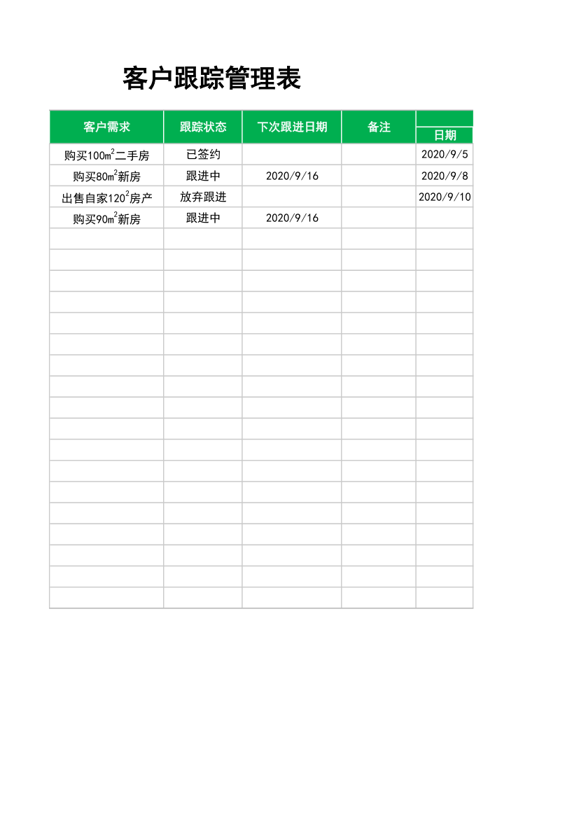 客户跟踪管理登记表.xlsx第2页