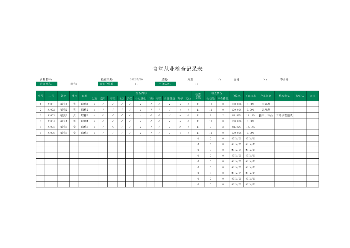 食堂从业检查记录表.xlsx