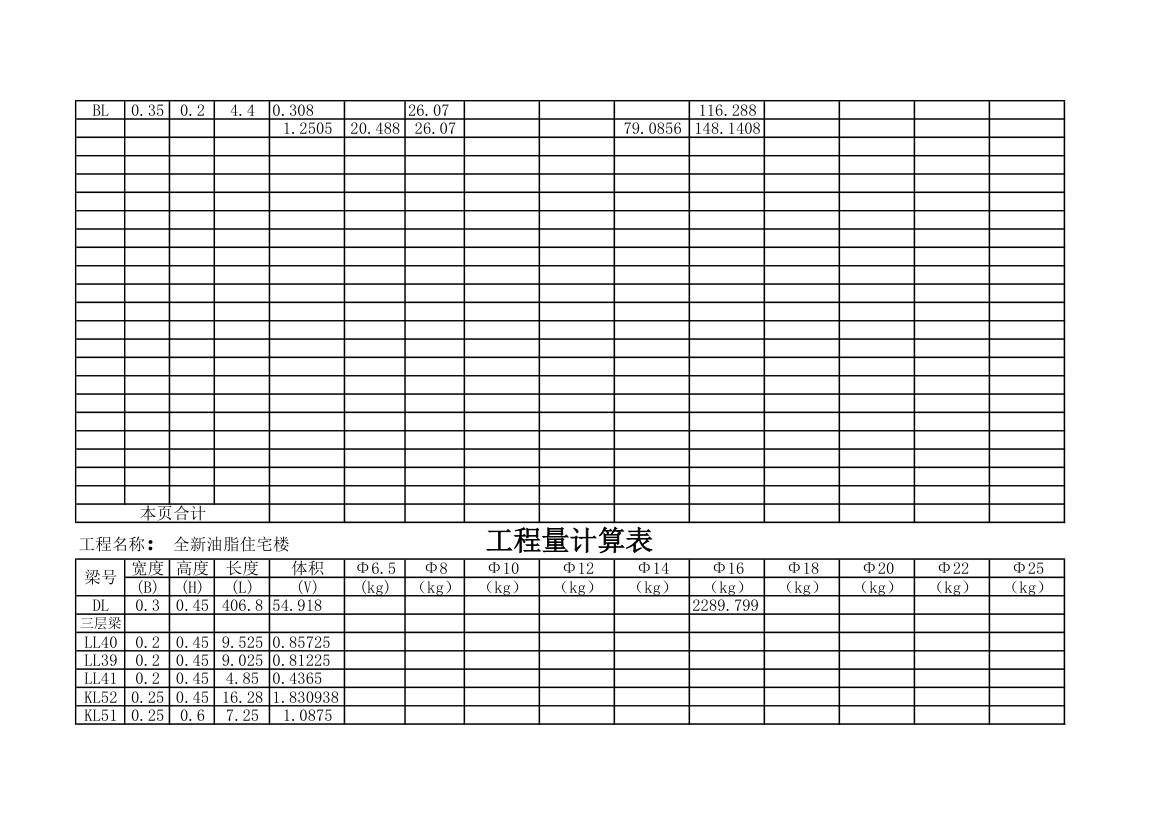 自编Excel工程量计算表.xls第3页