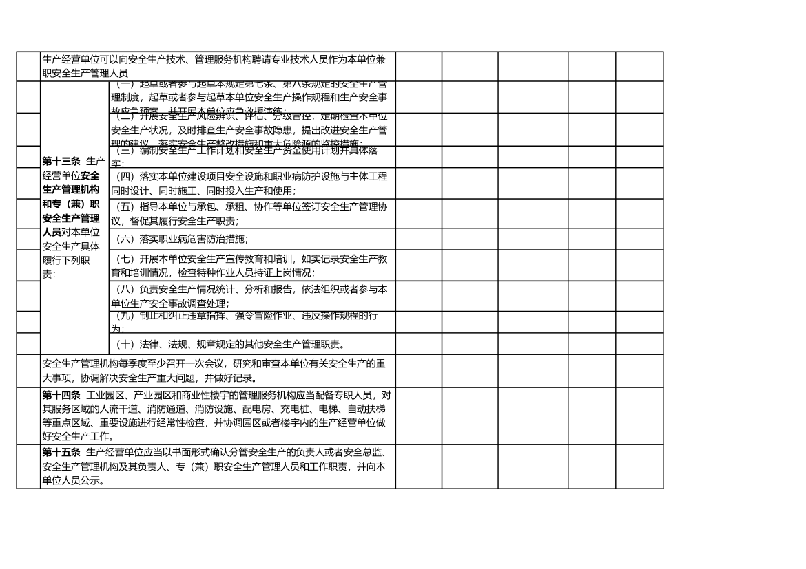 生产经营单位安全生产责任规定表.xlsx第3页