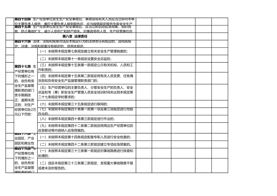 生产经营单位安全生产责任规定表.xlsx第9页