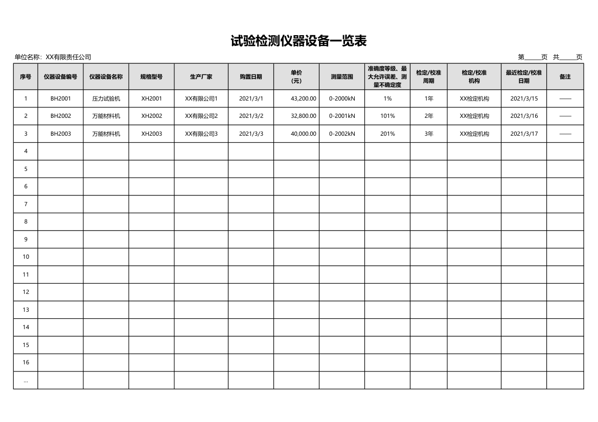 试验检测仪器设备一览表.xlsx第1页