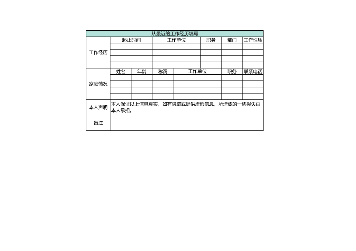 医务人员入职登记表.xls第2页