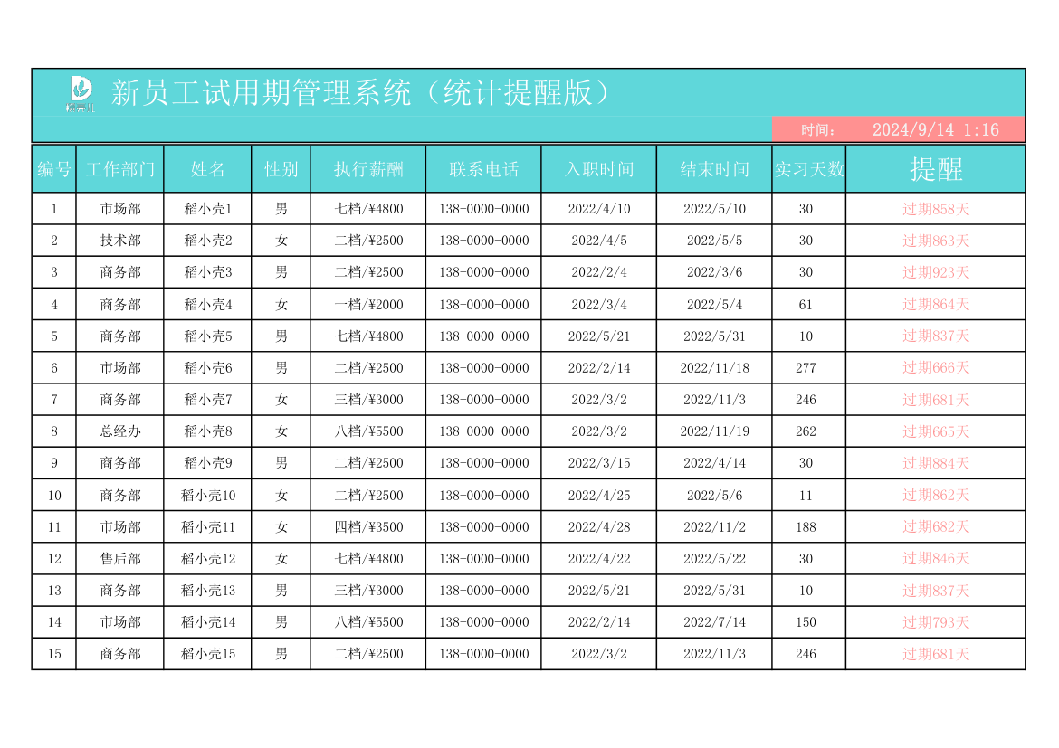 新员工试用期管理.xlsx