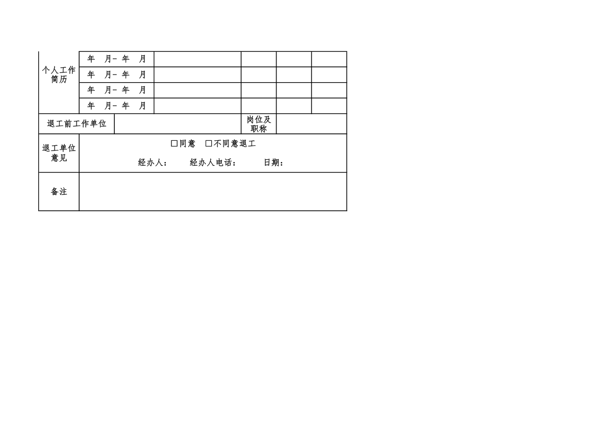 退工人员登记表.xlsx第2页